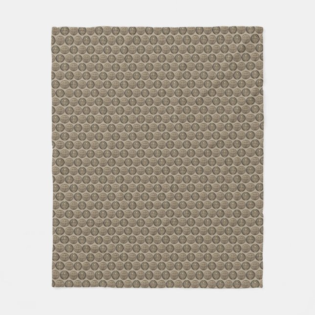 Saint Benedict Catholic Baby Blanket Fleecefilt (Framsidan)