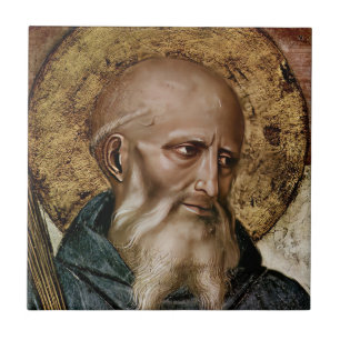 Saint Benedict-katolska Saint Fra Angelico Kakelplatta