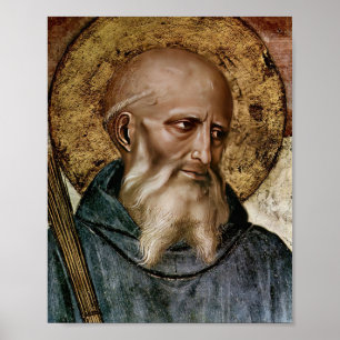 Saint Benedict-katolska Saint Fra Angelico Poster