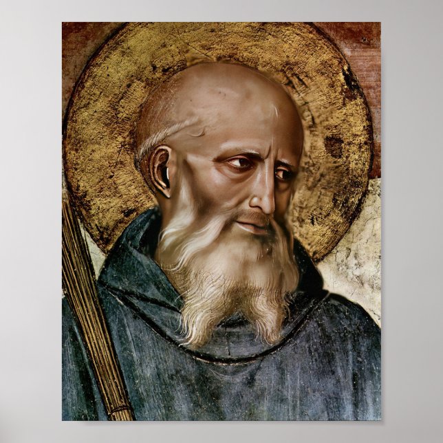 Saint Benedict-katolska Saint Fra Angelico Poster (Framsidan)