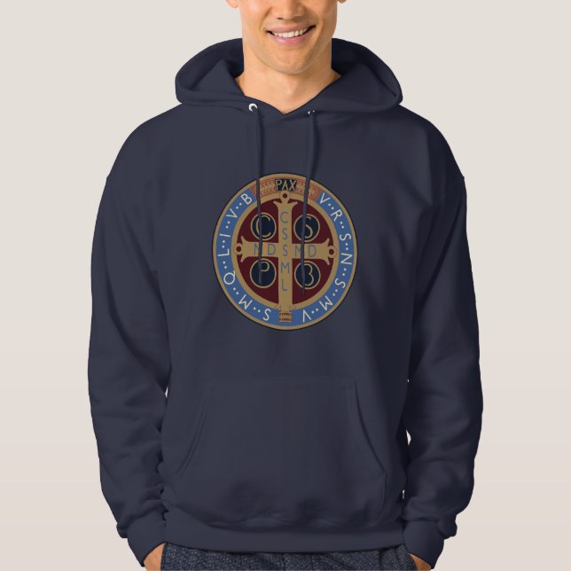 Saint Benedict Medal Hoodie (Framsida)