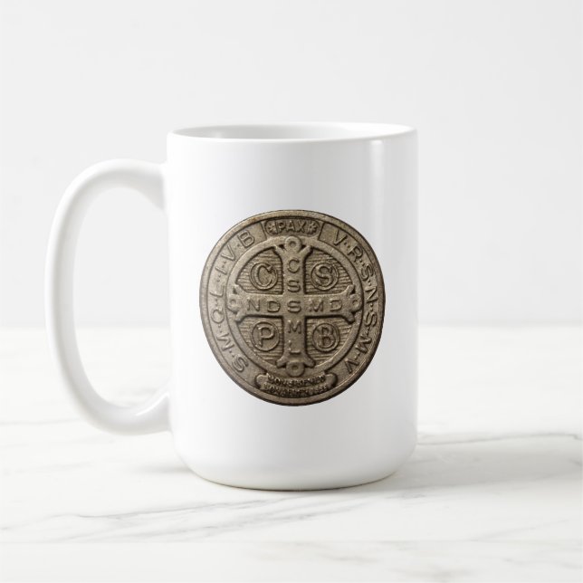 Saint Benedict Medal Mug Kaffemugg (Vänster)
