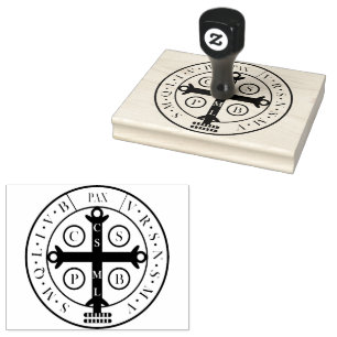 Saint Benedict Medal Rubber Frimärke Stämpel
