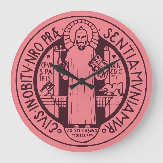 Saint Benedict Medal Stor Klocka (Framsida)