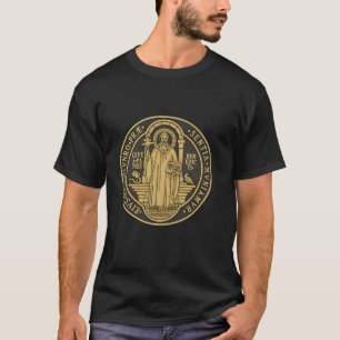 Saint Benedict Medal Traditional Latin Cathlic T Shirt