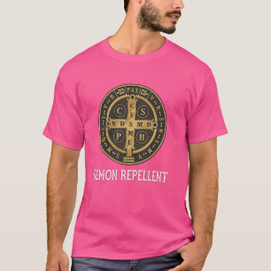 Saint Benedict Medal Traditional Latin-katolsk T Shirt