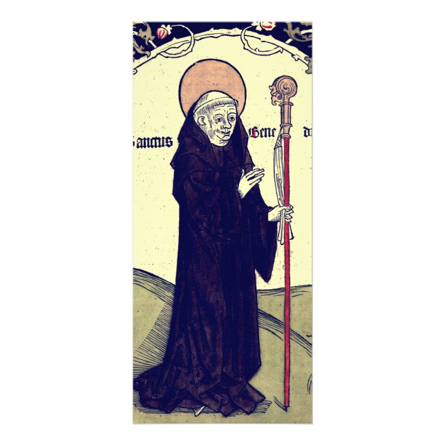 Saint Benedict of Nursia Abbot of Monte Cassino Reklamkort (Framsidan)