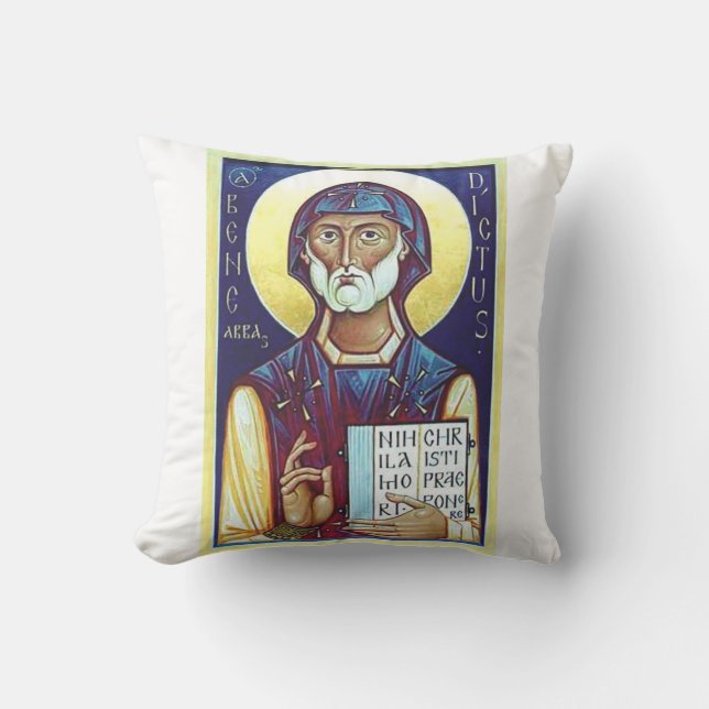 Saint Benedict of Nursia Kudde (Framsida)