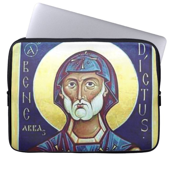 Saint Benedict of Nursia Laptop Fodral (Framsidan)
