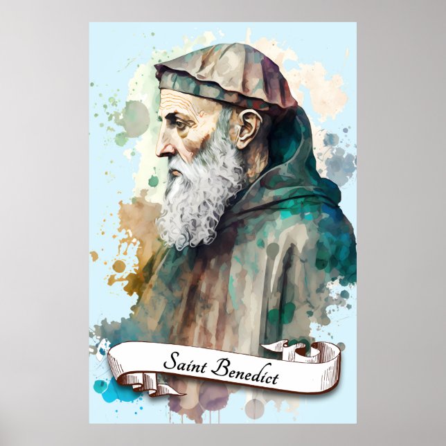 Saint Benedict of Nursia Poster (Framsidan)