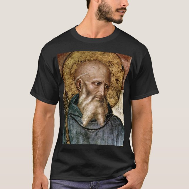 Saint Benedict of Nursia T Shirt (Framsida)