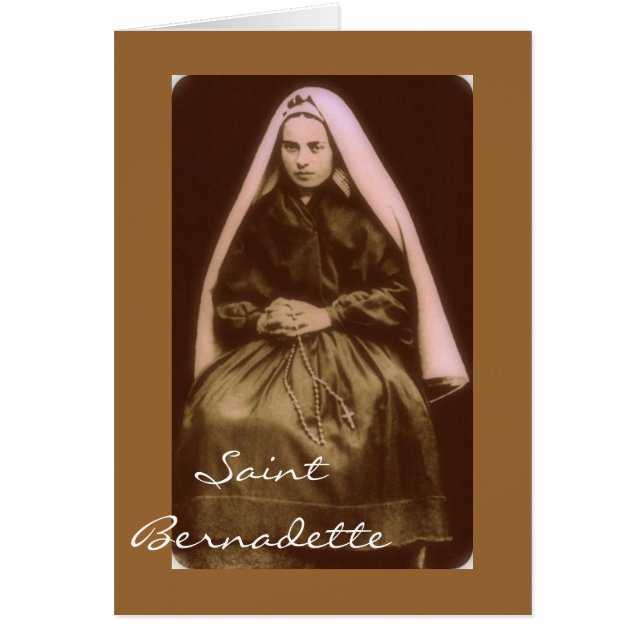 saint bernadette hälsningskort (Framsidan)