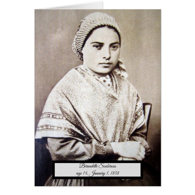 Saint Bernadette Hälsningskort (Framsidan)