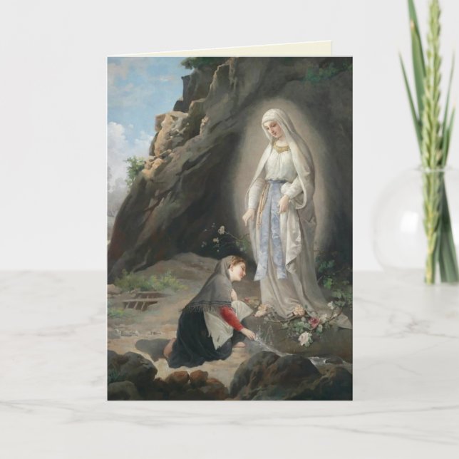 Saint Bernadette-katolska Religiösan Saint Nun-kor Kort (Framsida)