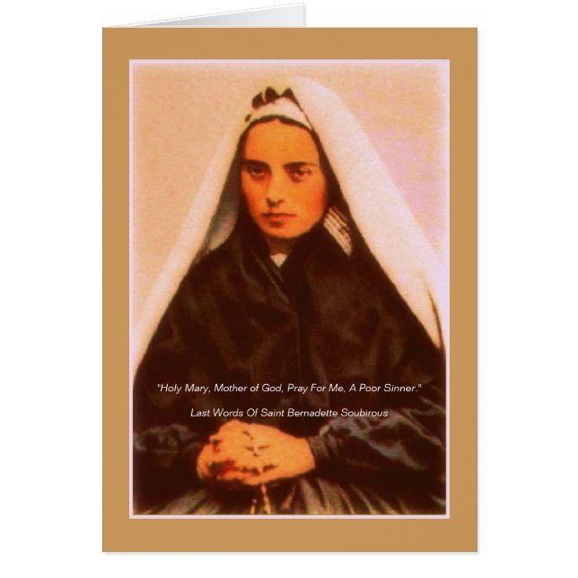 Saint Bernadette of Lourdes Hälsningskort (Framsidan)