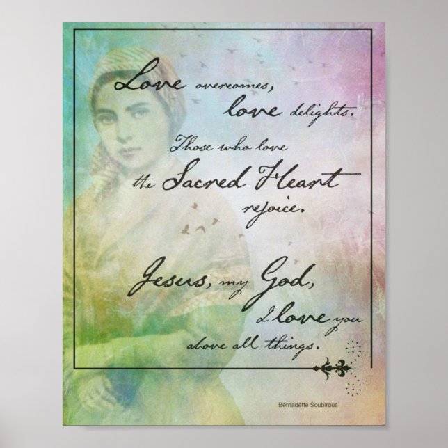 Saint Bernadette Quote Poster (Framsidan)