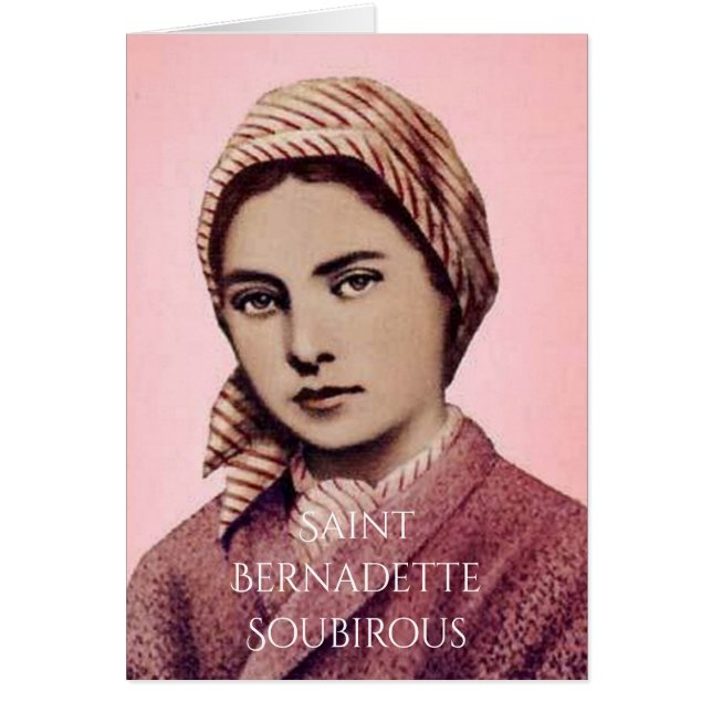 SAINT BERNADETTE SOUBIROUS HÄLSNINGSKORT (Framsidan)