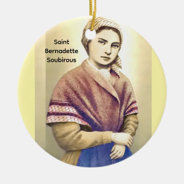Saint Bernadette Soubirous Julgransprydnad Keramik (Framsidan)