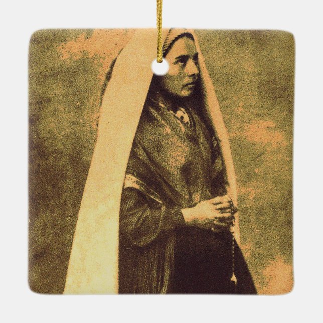 SAINT BERNADETTE SOUBIROUS JULGRANSPRYDNAD KERAMIK (Baksida)
