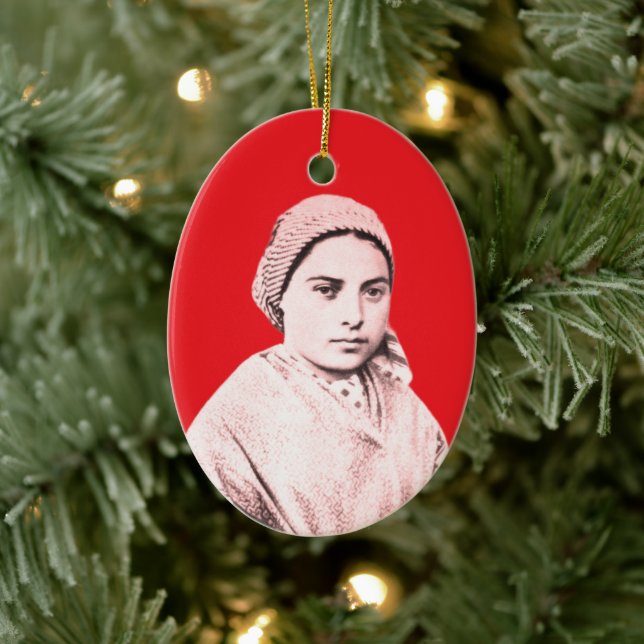 Saint Bernadette Soubirous som barn Julgransprydnad Keramik (Träd)