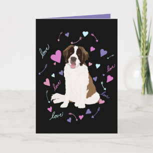 Saint Bernard Alla hjärtans dag Helgkort