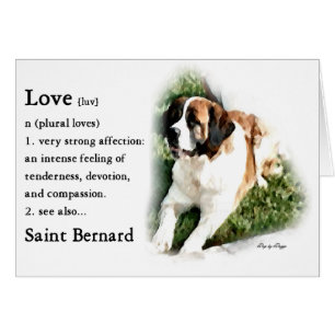 Saint Bernard Älskare Hälsningskort