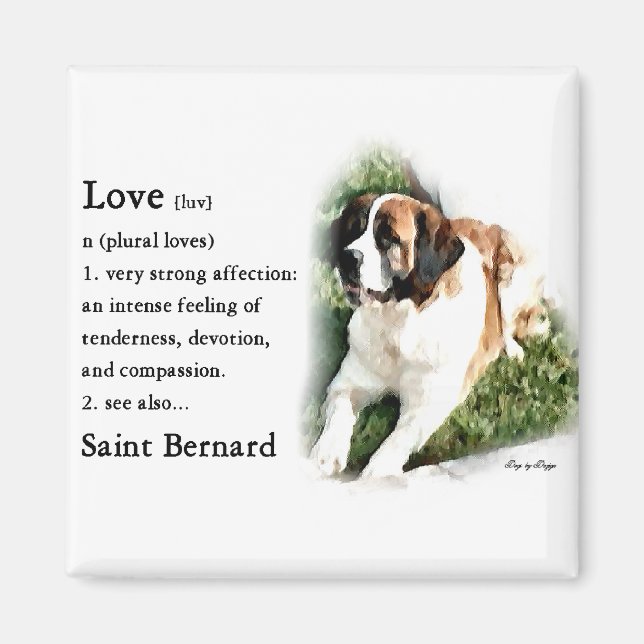 Saint Bernard Älskare Magnet (Framsidan)