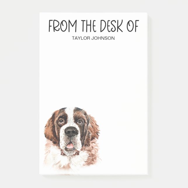 Saint Bernard-älskare Post-it Block (Framsida)