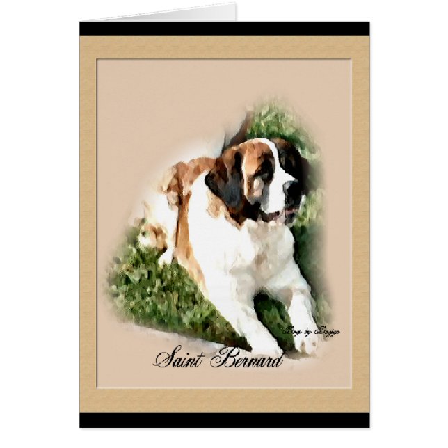 Saint Bernard Art Gifts Hälsningskort (Framsidan)