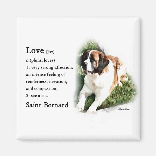 Saint Bernard Art Gifts Magnet (Framsidan)