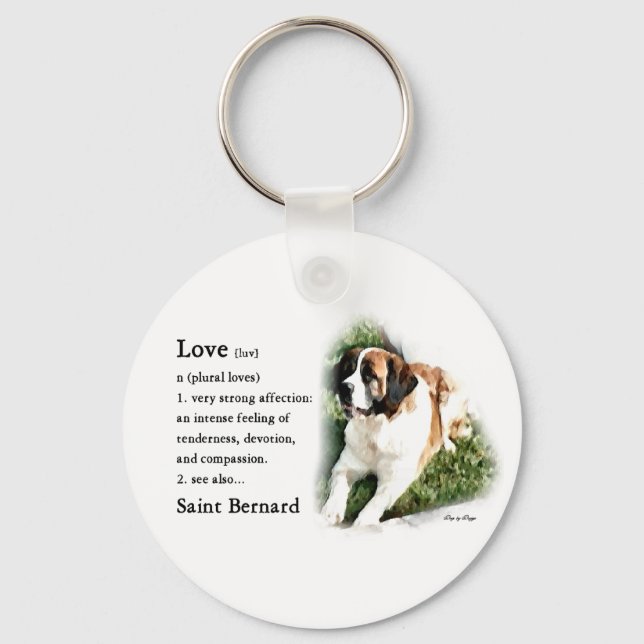 Saint Bernard Art Gifts Nyckelring (Framsida)