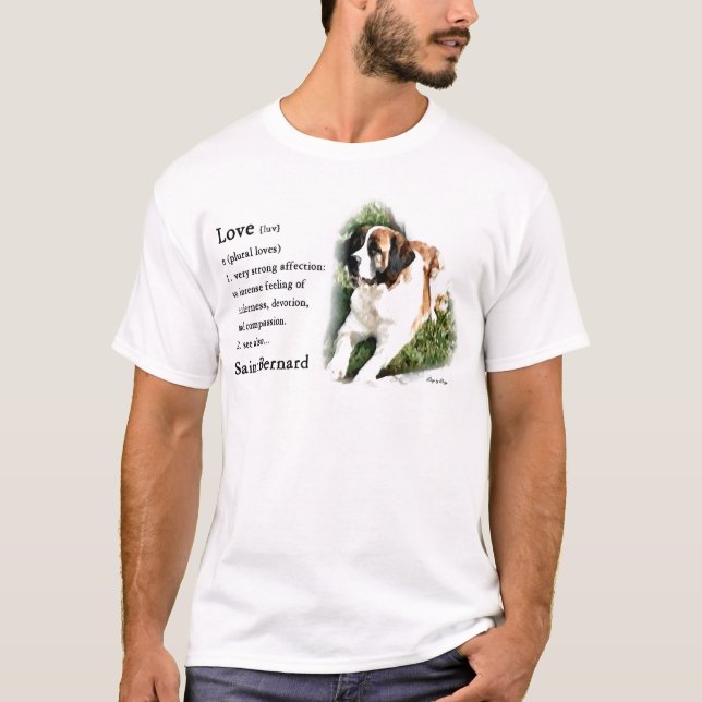 Saint Bernard Art Gifts T-shirt (Framsida)