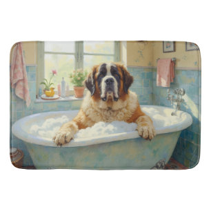 Saint Bernard badtid mysig badrumsdekor Badrumsmatta