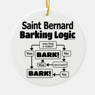 Saint Bernard Barking Logic Julgransprydnad Keramik