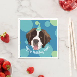 Saint Bernard Birthday Pappersservett