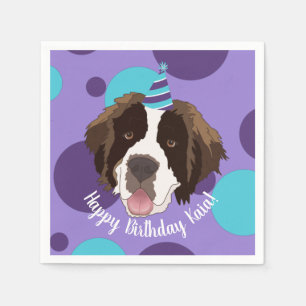 Saint Bernard Birthday Pappersservett