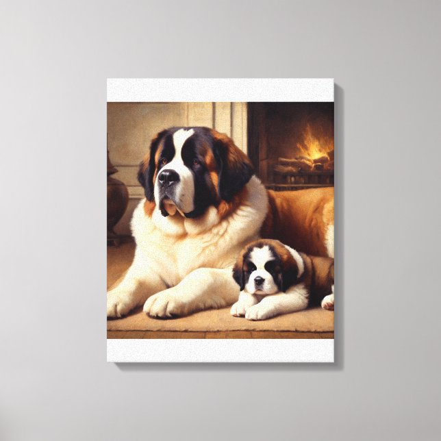 saint bernard canvastryck (Framsida)
