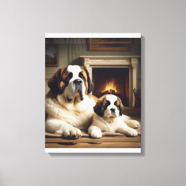 saint bernard canvastryck (Framsida)