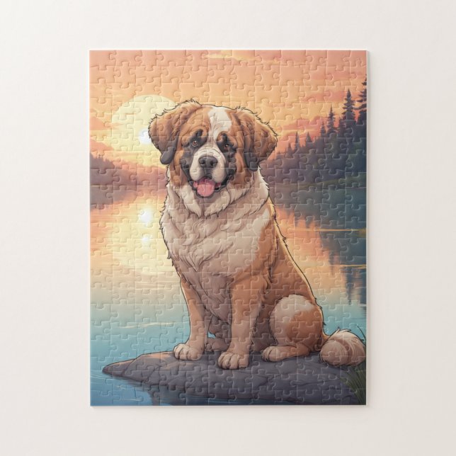 Saint Bernard dog Pussel (Vertikal)