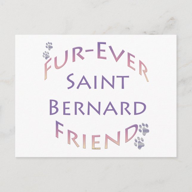 Saint Bernard Furever Friend Vykort (Framsida)