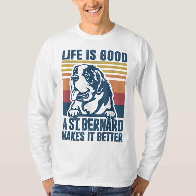 Saint Bernard-gåvor till kvinnor Manar Hund Mamma  T Shirt (Framsida)