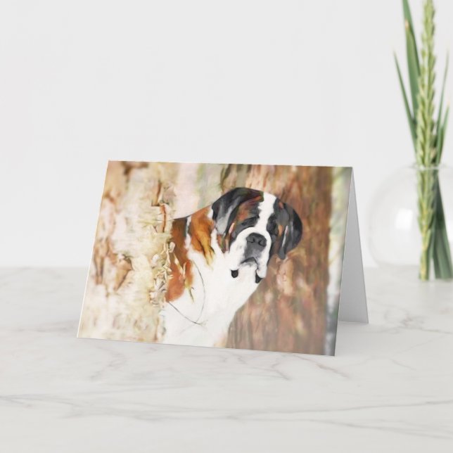 Saint Bernard Greeting Card Kort (Framsida)