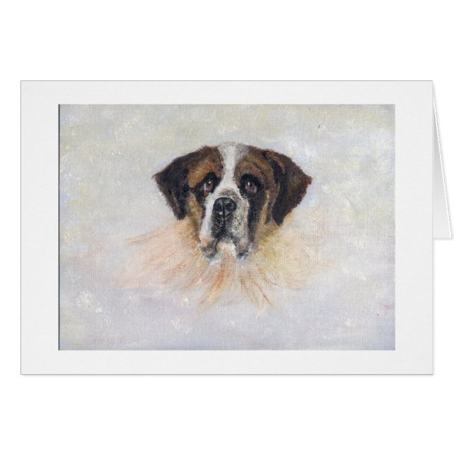 Saint Bernard Hälsningskort (Framsidan Horizontal)
