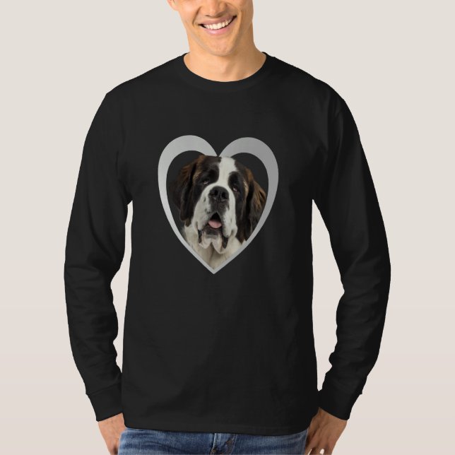 Saint Bernard  Heart Dog St Bernard  2 T Shirt (Framsida)