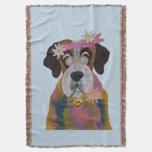 Saint Bernard Hippie Filt (Framsidan Vertikal)
