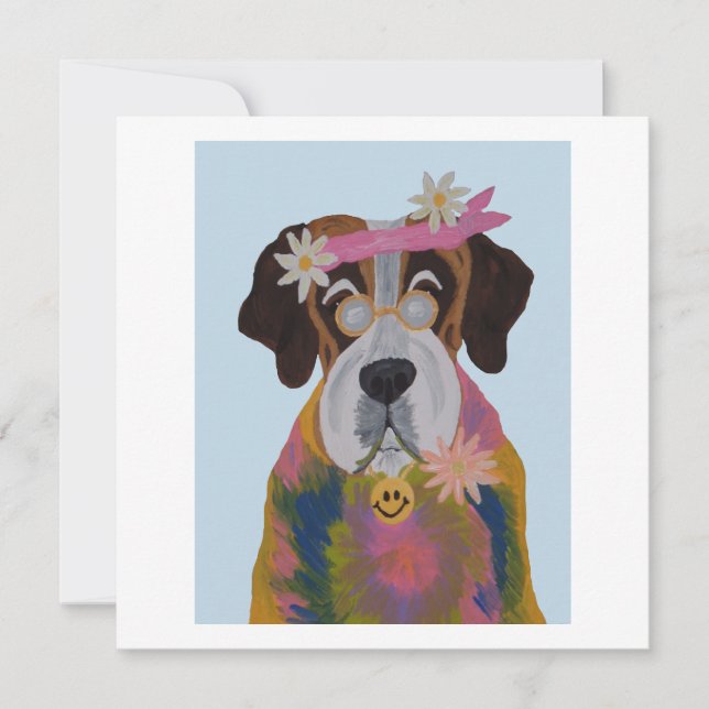 Saint Bernard Hippie Kort (Framsida)