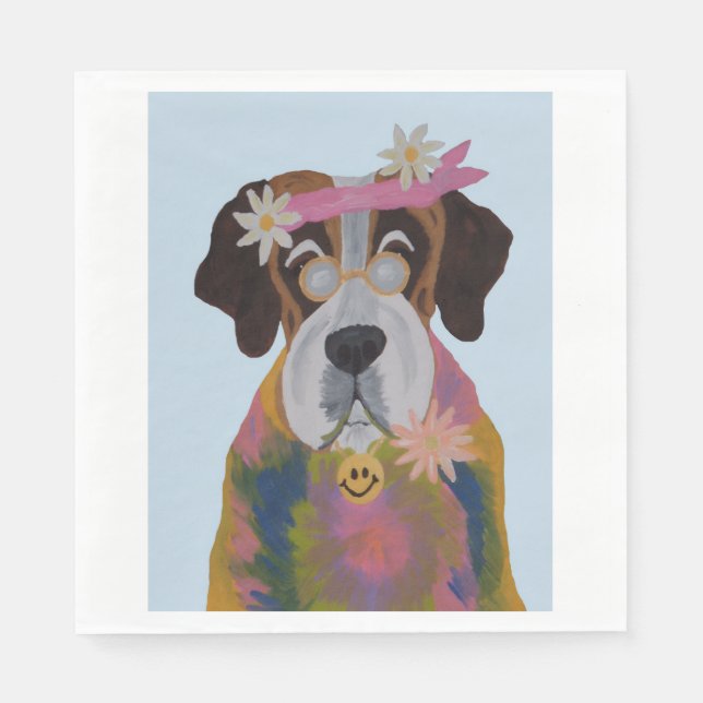 Saint Bernard Hippie Pappersservett (Framsidan)