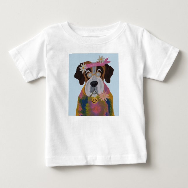 Saint Bernard Hippie T Shirt (Framsida)