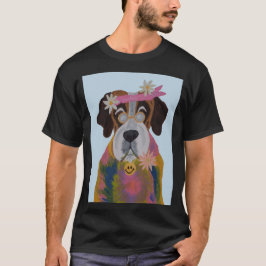 Saint Bernard Hippie T Shirt