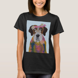 Saint Bernard Hippie T Shirt
